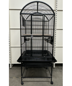 Parrot-Supplies Michigan Dome Top Parrot Cage Black